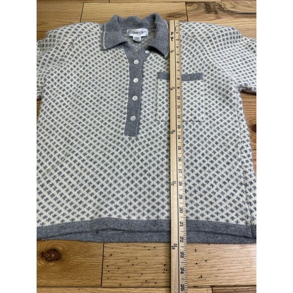 90s Y2K Outlander Studio Lambswool Angora Polo Buttons Streetwear Sweater Size M - Picture 7 of 11